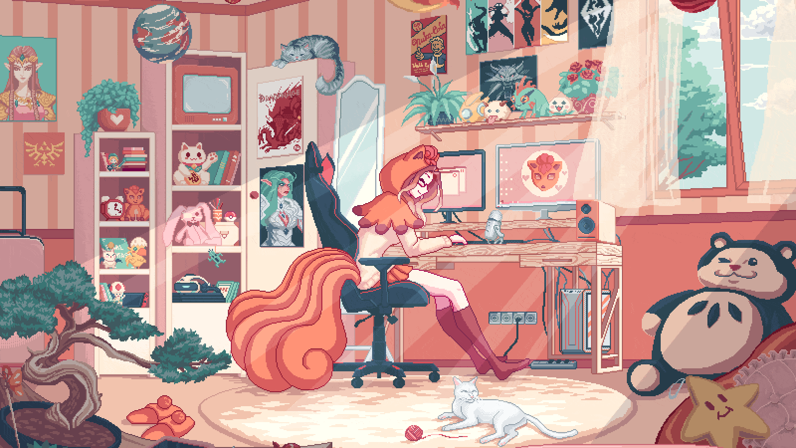 girl streamer art